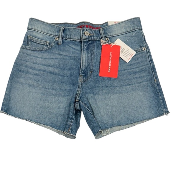 Lucky Brand Pants - LUCKY BRAND 90’s Midi Short Light Wash Frayed Hem Stretch  Denim Jean NWT 4/27